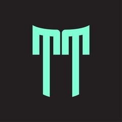 TT Logo monogram with ribbon style design template