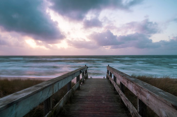 Obraz premium Droga na plażę, Wenningstedt, Sylt, Niemcy