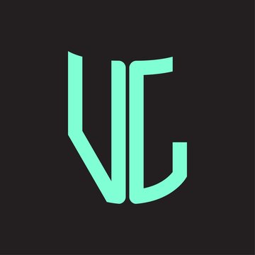 VL Logo monogram with ribbon style design template