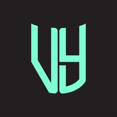 VY Logo monogram with ribbon style design template