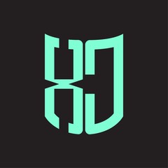 Obraz premium XC Logo monogram with ribbon style design template