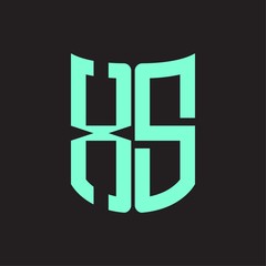 Obraz premium XS Logo monogram with ribbon style design template