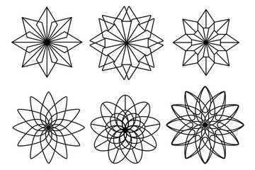 Obraz premium Flowers line art