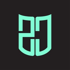 ZC Logo monogram with ribbon style design template