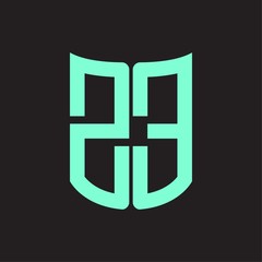 ZE Logo monogram with ribbon style design template