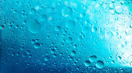 Water bubbles evenly placed in an abstract manner. Classic blue, aqua Menthe color trend 2020. 