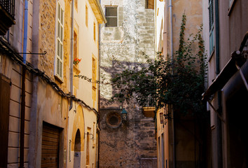 Typical Street View in the City of Pollenca, Mallorca, Spain 2018 - 314521475