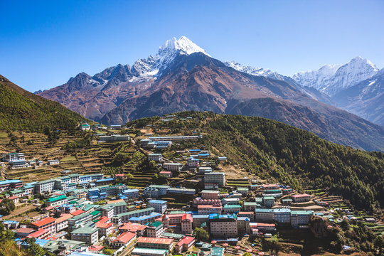 Namche Bazar Village in Nepal, Sagarmatha National Park