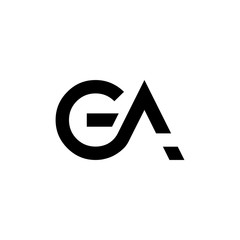 Initial GA Letter Linked Logo. GA letter Type Logo Design vector Template. Abstract Letter GA logo Design