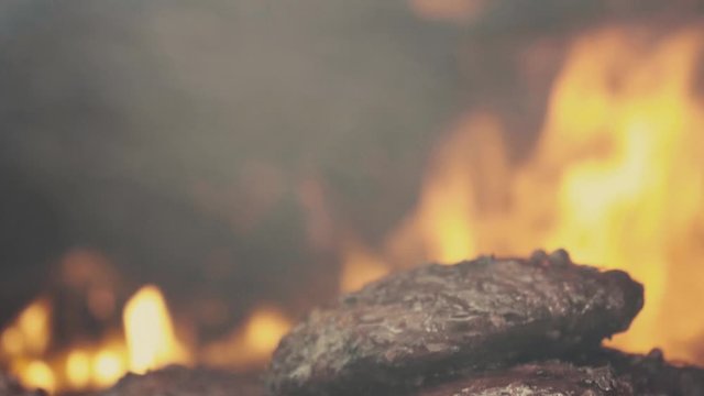 Burger Patty Burning Cheese
