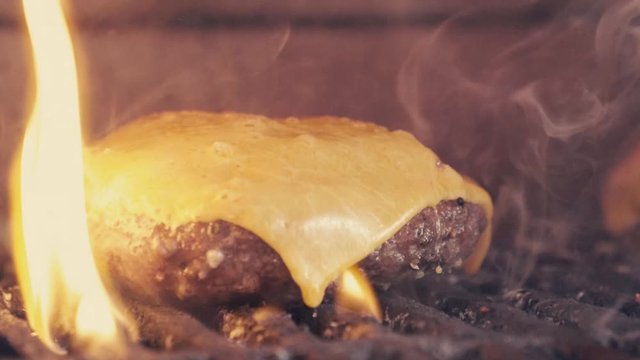 Burger Patty Burning Cheese