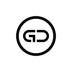 Initial GD Letter Linked Logo. GD letter Type Logo Design vector Template. Abstract Letter GD logo Design