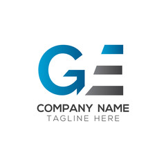 Initial GE Letter Linked Logo. GE letter Type Logo Design vector Template. Abstract Letter GE logo Design