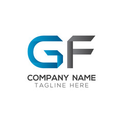 Initial GF Letter Linked Logo. GF letter Type Logo Design vector Template. Abstract Letter GF logo Design