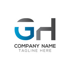 Initial GH Letter Linked Logo. GH letter Type Logo Design vector Template. Abstract Letter GH logo Design