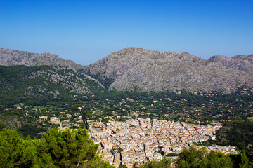 View of Pollenca City with Mountains in Background, Mallorca, Spain 2018 - 314525489