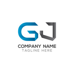 Initial GJ Letter Linked Logo. GJ letter Type Logo Design vector Template. Abstract Letter GJ logo Design