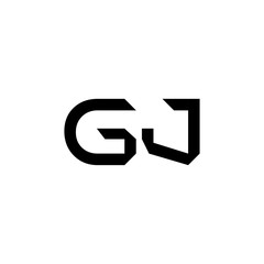 Initial GJ Letter Linked Logo. GJ letter Type Logo Design vector Template. Abstract Letter GJ logo Design