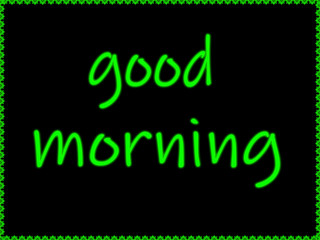 good-morning-letters-with-neon-effect-on-black-background