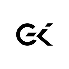 Initial GK Letter Linked Logo. GK letter Type Logo Design vector Template. Abstract Letter GK logo Design