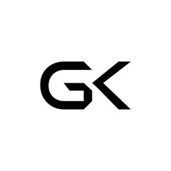 Initial GK Letter Linked Logo. GK letter Type Logo Design vector Template. Abstract Letter GK logo Design