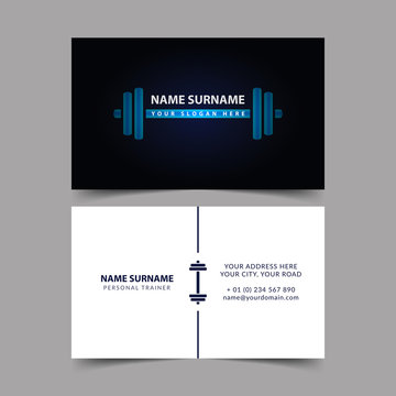 Personal Trainer Business Card Template