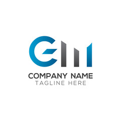 Initial GM Letter Linked Logo. GM letter Type Logo Design vector Template. Abstract Letter GM logo Design