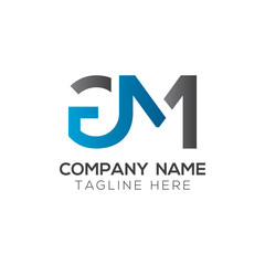 Initial GM Letter Linked Logo. GM letter Type Logo Design vector Template. Abstract Letter GM logo Design