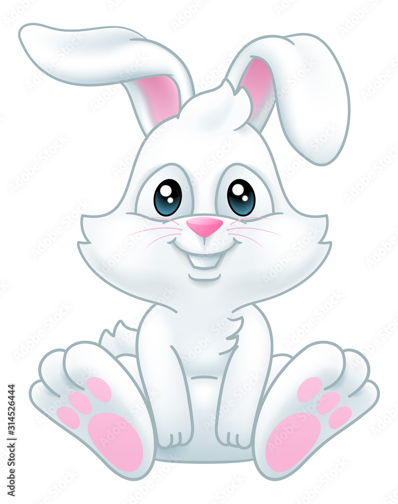 Canvas Prints Very cute Easter bunny rabbit cartoon character