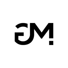 Initial GM Letter Linked Logo. GM letter Type Logo Design vector Template. Abstract Letter GM logo Design