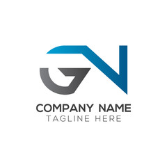 Initial GN Letter Linked Logo. GN letter Type Logo Design vector Template. Abstract Letter GN logo Design