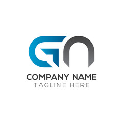 Initial GN Letter Linked Logo. GN letter Type Logo Design vector Template. Abstract Letter GN logo Design