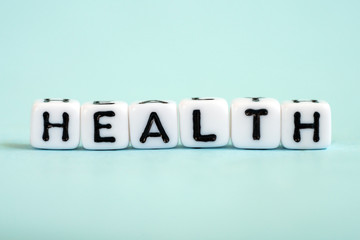 Health word written on blocks. Medical concept.