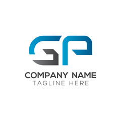 Initial GP Letter Linked Logo. GP letter Type Logo Design vector Template. Abstract Letter GP logo Design