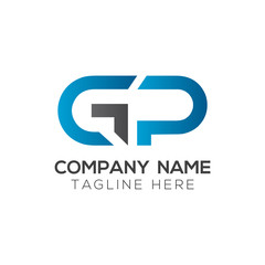 Fototapeta premium Initial GP Letter Linked Logo. GP letter Type Logo Design vector Template. Abstract Letter GP logo Design