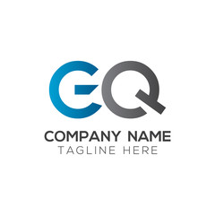 Initial GQ Letter Linked Logo. GQ letter Type Logo Design vector Template. Abstract Letter GQ logo Design