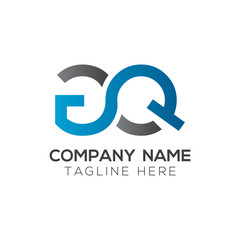 Initial GQ Letter Linked Logo. GQ letter Type Logo Design vector Template. Abstract Letter GQ logo Design