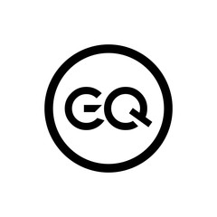 Initial GQ Letter Linked Logo. GQ letter Type Logo Design vector Template. Abstract Letter GQ logo Design