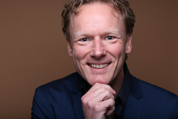 Beautiful man in front of a background