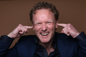 Beautiful man in front of a background