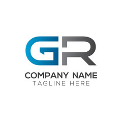 Initial GR Letter Linked Logo. GR letter Type Logo Design vector Template. Abstract Letter GR logo Design