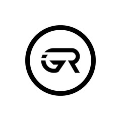 Initial GR Letter Linked Logo. GR letter Type Logo Design vector Template. Abstract Letter GR logo Design