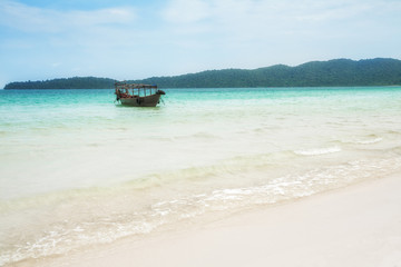 Beautiful beach on Koh Rong island in Cambodia