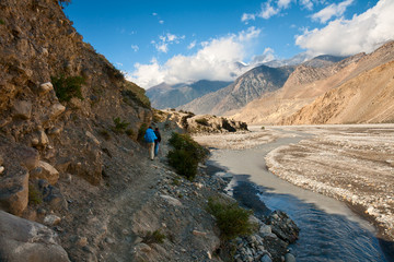 Fototapeta na wymiar Trekking in the Himalayas