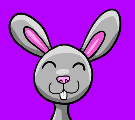 Happy Stylized Bunny Background