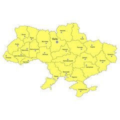 vector map with Administrative divisions of Ukraine