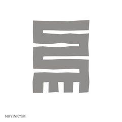 Vector monochrome icon with Adinkra symbol Nkyinkyim