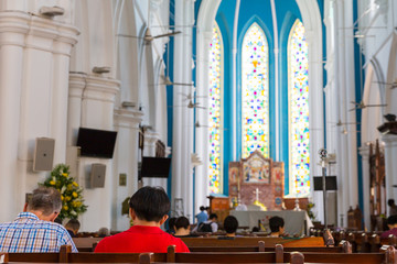 SINGAPORE - MARCH 26, 2016 : Saint Andrew Cathedral is an Anglican cathedral in Singapore.