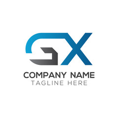 Obraz premium Initial GX Letter Linked Logo. GX letter Type Logo Design vector Template. Abstract Letter GX logo Design