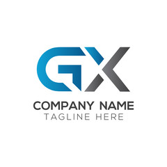 Initial GX Letter Linked Logo. GX letter Type Logo Design vector Template. Abstract Letter GX logo Design